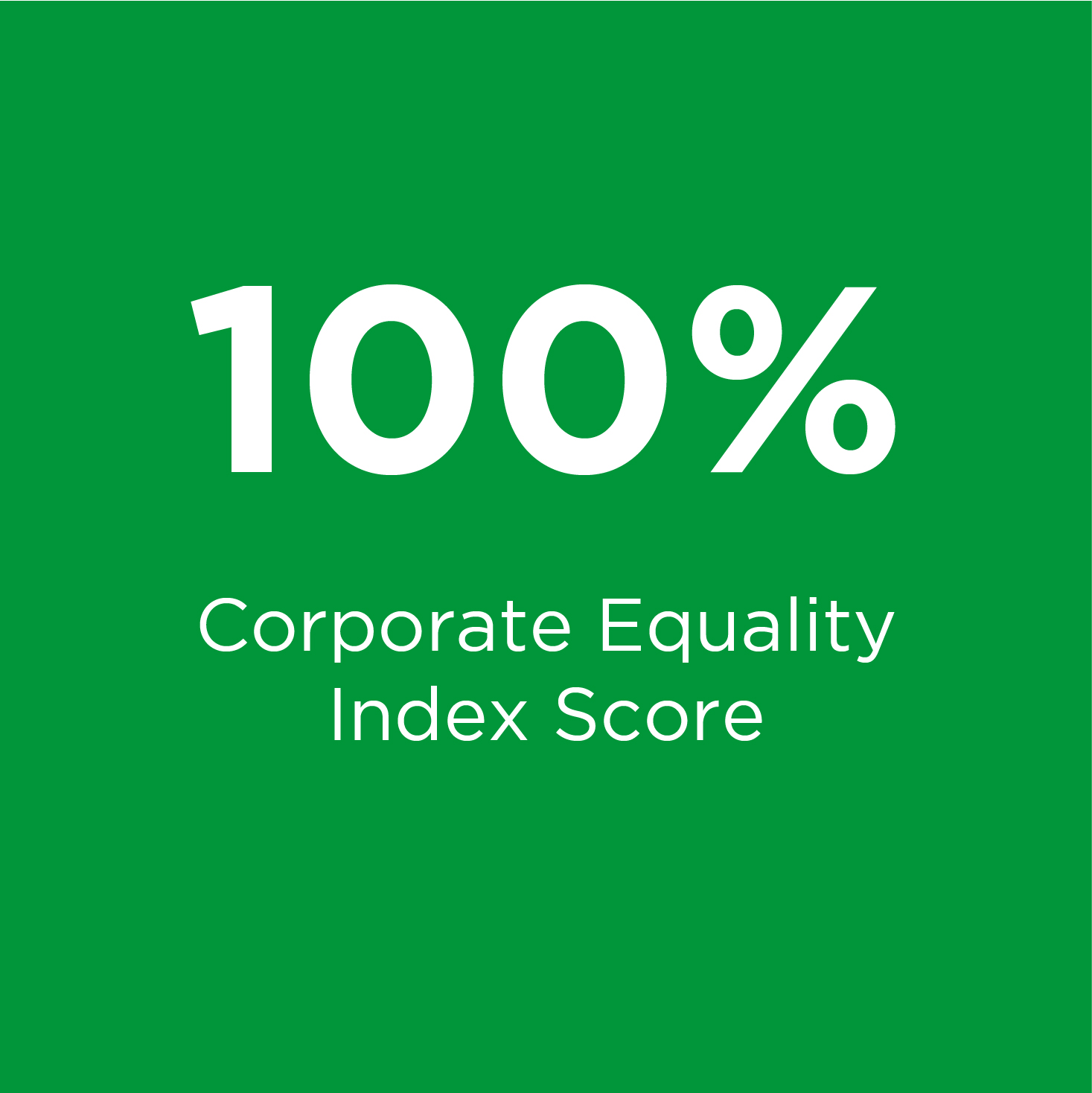 100% Corporate Equality Index Score 